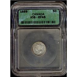 1889 5¢ ICG EF45.
