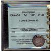 Image 1 : 1891 5¢ 8 ov 8 Obv 5 CCCS VF30.
