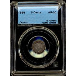 1898 5¢ CCCS AU50.
