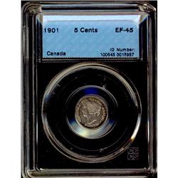 1901 5¢ CCCS EF45.