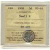 Image 1 : 1908 5¢ Small 8 ICCS MS64