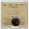 Image 1 : 1904 10¢ ICCS MS63. Superb tone and eye appeal.