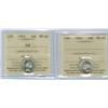 Image 1 : 1945 & 1953 NSF 10¢ ICCS MS65.  Lot of 2 coins both full white and lustrous.