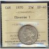 Image 1 : 1870 25¢ Obv 1 ICCS EF40.