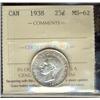 Image 1 : 1938 25¢ ICCS MS62.