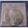 Image 1 : 1965 $1 Type 1 ICCS MS65.  Fully lustered and white in colour.