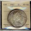 Image 1 : 1967 $1 ICCS MS64.