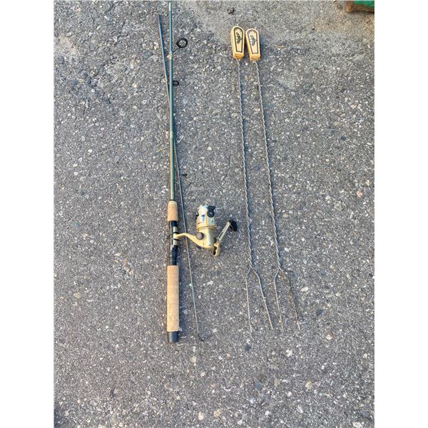 Fishing rod and cook sticks