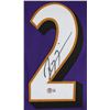 Image 2 : RAY LEWIS SIGNED RAVENS CAREER STATS PRO STYLE JERSEY (BECKETT COA)