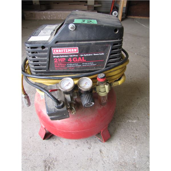 Craftsman 2 horsepower 4 gallon pancake air compressor