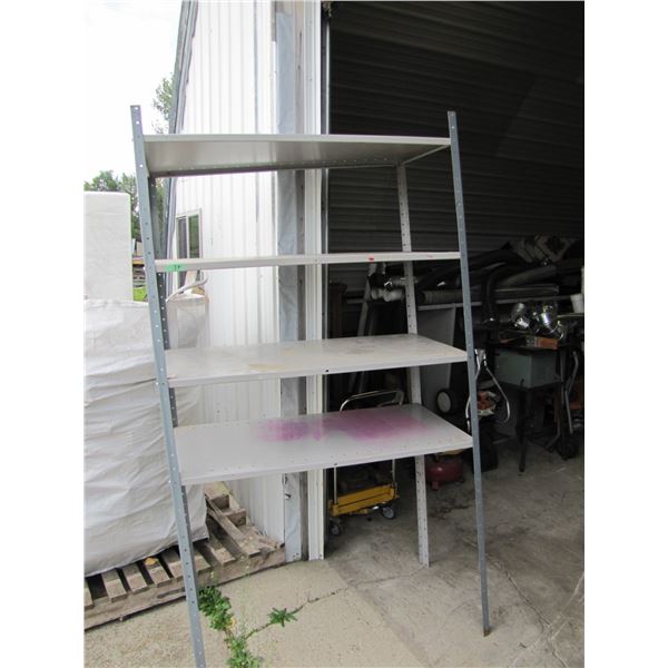 Heavy duty metal shelving 87x48x24 -- dismantled -- some bolts missing