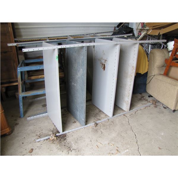 Heavy duty metal shelving 87x48x24 -- dismantled -- some bolts missing