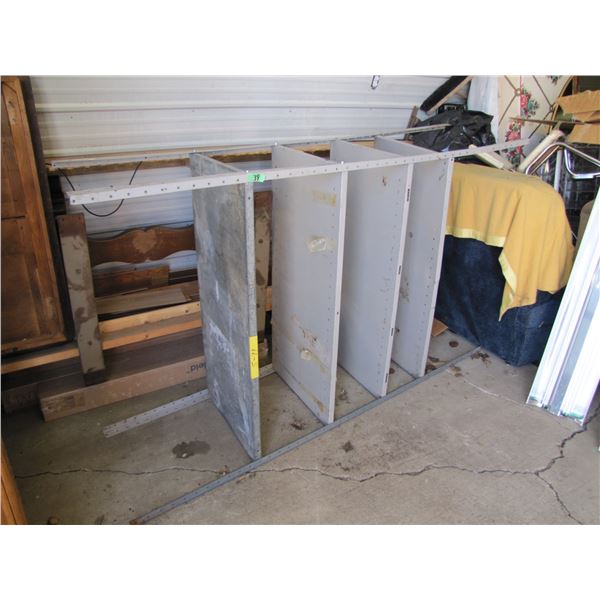Heavy duty metal shelving 87x48x24 -- dismantled -- some bolts missing