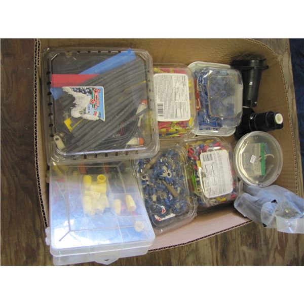 Box of electrical wiring ends etc