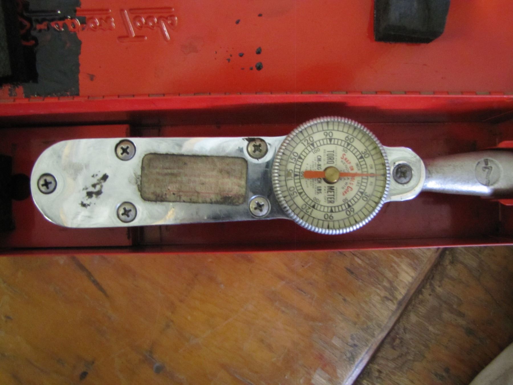 Snap on torq meter