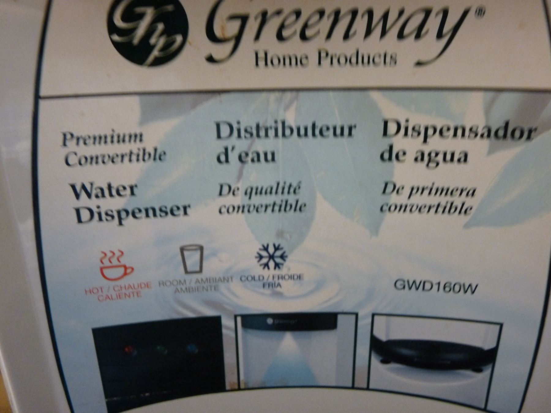 Greenway water dispenser hot and cold with two jugs