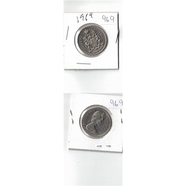 1969 50 cent coin