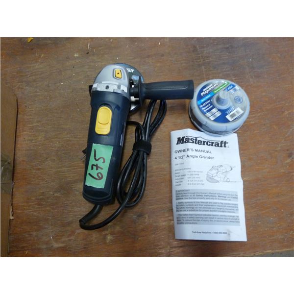 Master craft angle grinder and discs