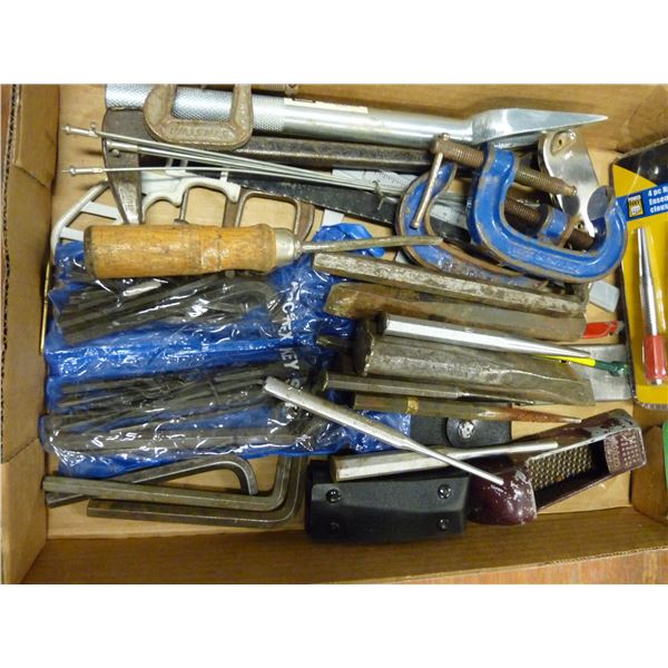 box with punches ; C clamps; hex keys etc