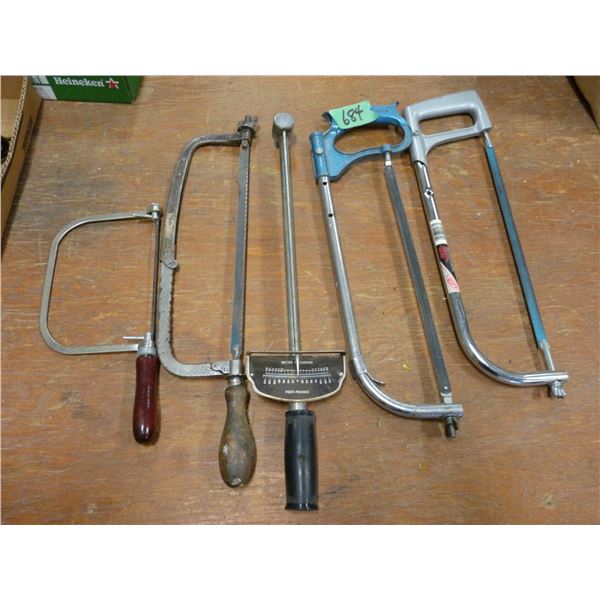 Lot of hacksaws and torque wrench