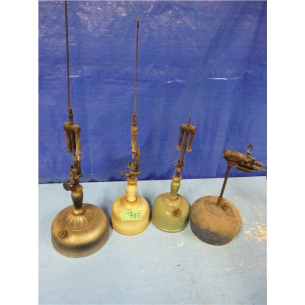Gas lights and blowtorch