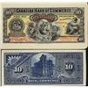 Image 1 : The Canadian Bank of Commerce 1892 $10 CH-75-14-18S Front and Back Proof issues.