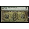 Image 1 : The Molsons Bank 1905 $5 #374367 CH-490-28-04 PMG VG10.