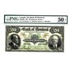 The Bank of Montreal 1923 $20 #572740 CH-505-56-06, PMG AU50 EPQ.