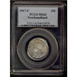 1917c NFLD 25¢ PCGS MS62