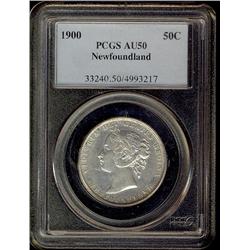 1900 NFLD 50¢ PCGS AU50