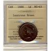 Image 1 : 1888 1¢ ICCS MS63 Lustrous BN.