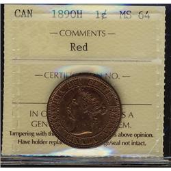 1890H 1¢ ICCS MS64RD.