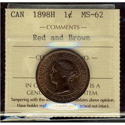 1898H 1¢ ICCS MS62RB.