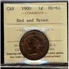 Image 1 : 1900 1¢ ICCS MS62RB.