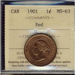 1901 1¢ ICCS MS63RD.