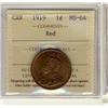 Image 1 : 1919 1¢ ICCS MS64RD.