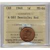 Image 1 : 1949 1¢ A Off Dent ICCS MS64RD.
