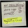 Image 1 : 2006 Logo 1¢.  Lot of two coins, 1 x magnetic and 1 x Zinc.  Both BU.