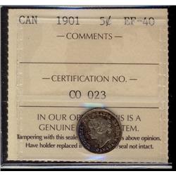 1901 5¢ ICCS EF40