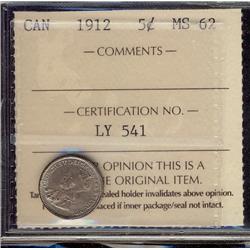 1912 5¢ ICCS MS62.
