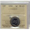 Image 1 : 1958 5¢ ICCS MS65.