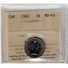Image 1 : 1961 5¢ ICCS MS65.