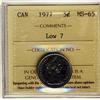 Image 1 : 1977 5¢ Low 7 ICCS MS65.