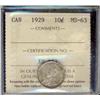 Image 1 : 1929 10¢ ICCS MS63.