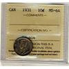 Image 1 : 1931 10¢ ICCS MS64.