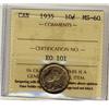 Image 1 : 1935 10¢ ICCS MS60.