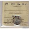 Image 1 : 1944 10¢ ICCS MS63.