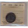 Image 1 : 1858 20¢ ICCS VF20
