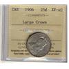 Image 1 : 1906 25¢ Large Crown ICCS EF40.