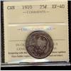 Image 1 : 1910 25¢ ICCS EF40. Darkish finish.